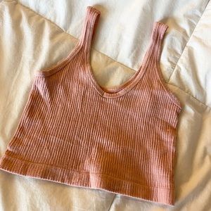 🚨SOLD🚨out from under drew seamless ribbed top